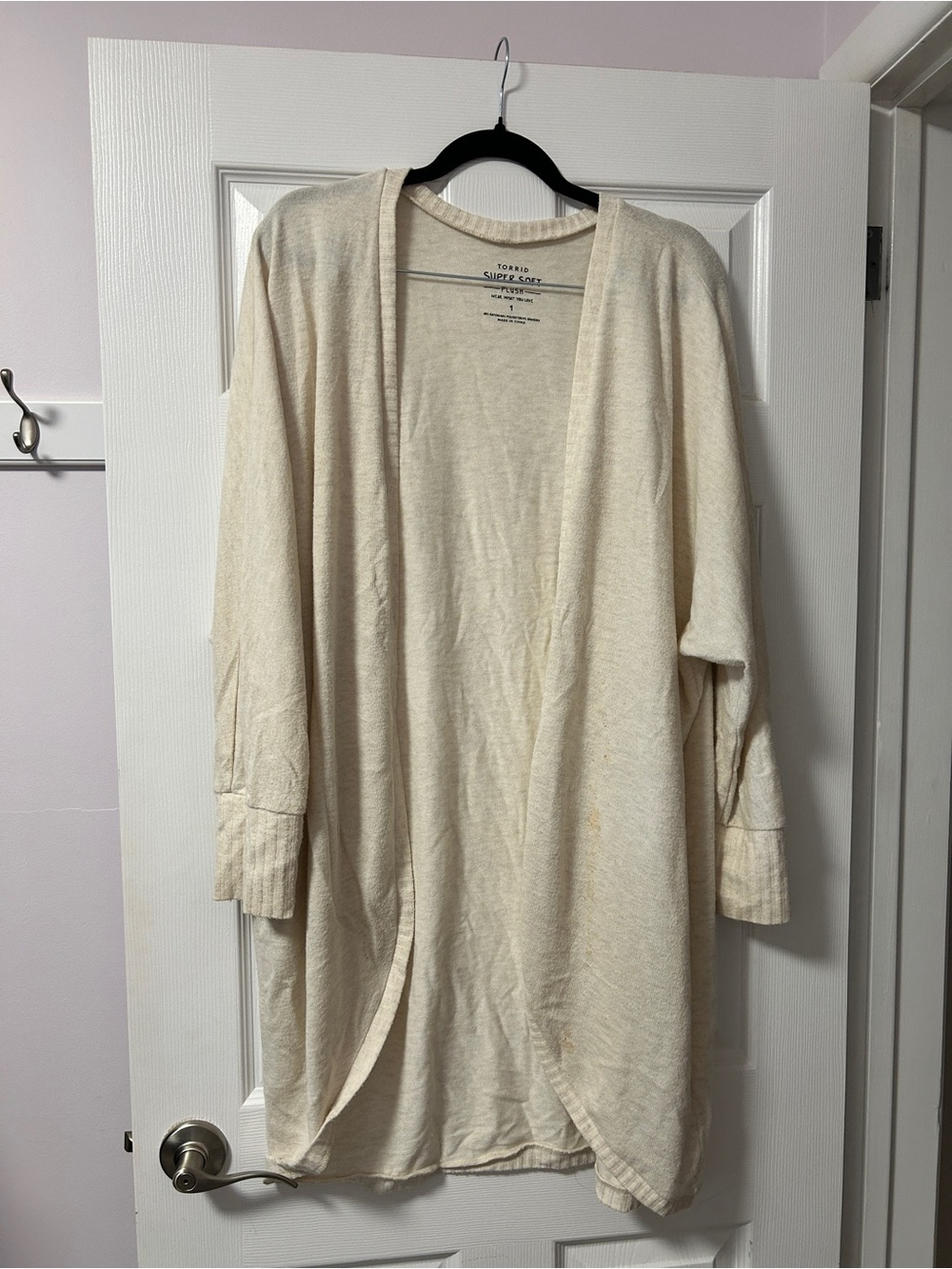 torrid Cream Open-Front Long Cardigan Sweater